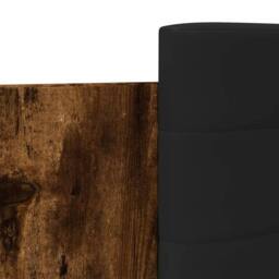 Berkfield Home Soft Bed Frame without Mattress Smoked Oak 100x200 cm in Brown - thumbnail 7
