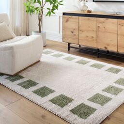 Livabliss Fossay Shag-Washable Beige Brown Green Grey Modern High Pile Rug - Size: 140 cm x 200 cm - thumbnail 8