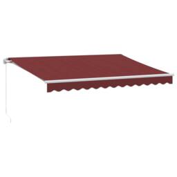 Berkfield Home Manual Retractable Awning Burgundy 350x250 cm - thumbnail 3