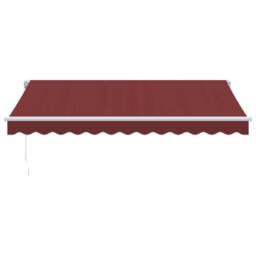 Berkfield Home Manual Retractable Awning Burgundy 350x250 cm