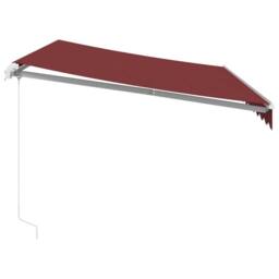Berkfield Home Manual Retractable Awning Burgundy 350x250 cm - thumbnail 4