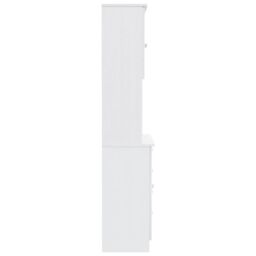Berkfield Home Highboard ALTA White 77x35x165 cm Solid Wood Pine - Size: 77 x 35 x 165 cm - thumbnail 5
