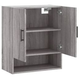 Berkfield Home Wall Cabinet Grey Sonoma 60x31x70 cm Engineered Wood - Size: 60 x 31 x 70 cm - thumbnail 6