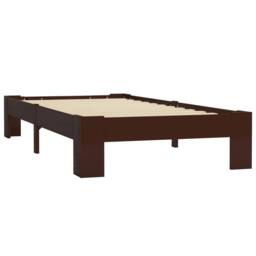 Berkfield Home Bed Frame Dark Brown Solid Pine Wood 90x200 cm