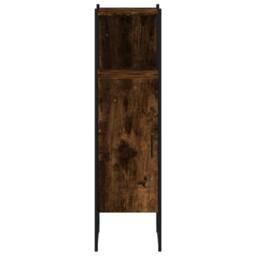 Berkfield Home Bathroom Cabinet Smoked Oak 33x33x120.5 cm Engineered Wood in Brown - thumbnail 5