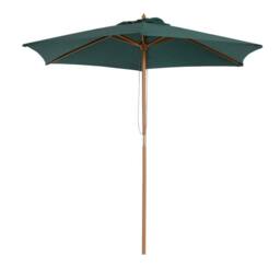 OUTSUNNY 2.5m Wood Garden Parasol Sun Shade Patio Outdoor Wooden Umbrella Canopy in Green - thumbnail 7