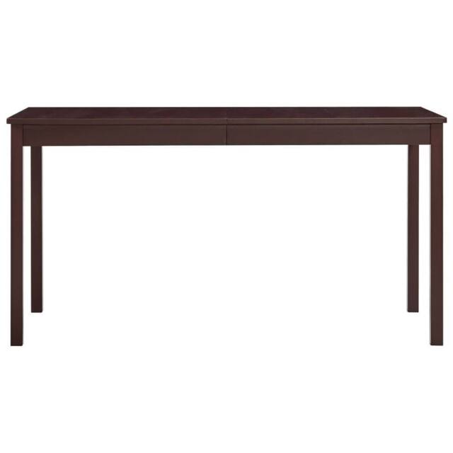 Berkfield Home Dining Table Dark Brown 140x70x73 cm Pinewood - Size: 140 x 70 x 73 cm - image 1