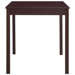 Berkfield Home Dining Table Dark Brown 140x70x73 cm Pinewood - Size: 140 x 70 x 73 cm - thumbnail 3