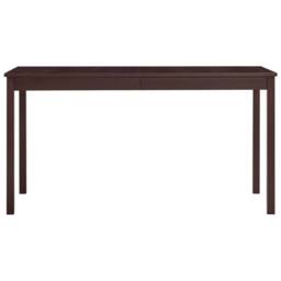 Berkfield Home Dining Table Dark Brown 140x70x73 cm Pinewood - Size: 140 x 70 x 73 cm - thumbnail 1