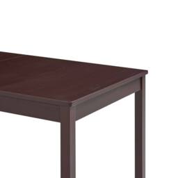 Berkfield Home Dining Table Dark Brown 140x70x73 cm Pinewood - Size: 140 x 70 x 73 cm - thumbnail 4