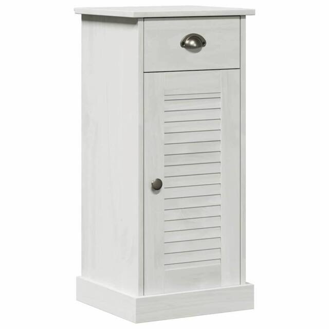 "Berkfield Home Bathroom Cabinet ""VIGO"" with Drawer 37x34x80 cm Solid Wood Pine - Size: 37 x 34 x 80 cm" - image 1