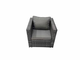 Fimous Rattan garden furniture Patio Furniture Sets with Dining Table 2 Stool in Dark Grey - thumbnail 5