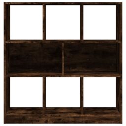Berkfield Home Book Cabinet Smoked Oak 97.5x29.5x100 cm Engineered Wood in Brown - thumbnail 4