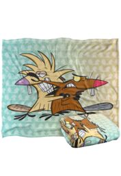Nickelodeon Angry Beavers Brothers Silky Touch Super Soft Throw Blanket 152 X 127 cm in White - thumbnail 2