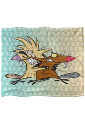 Nickelodeon Angry Beavers Brothers Silky Touch Super Soft Throw Blanket 152 X 127 cm in White