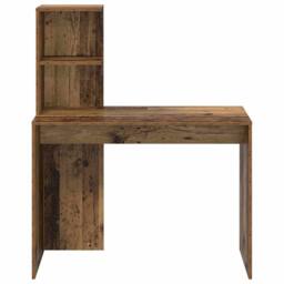 Berkfield Home Old Wood Writing Desk Old wood Wood Medium Minimalistic in Brown - thumbnail 5