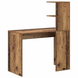 Berkfield Home Old Wood Writing Desk Old wood Wood Medium Minimalistic in Brown - thumbnail 7
