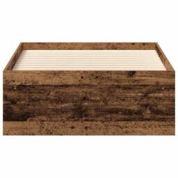 Berkfield Home Bed Frame without Mattress Old Wood 100x200cm Engineered Wood in Brown - Size: 100x200 cm - thumbnail 5