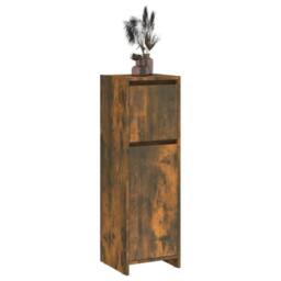 Berkfield Home Stylish Bathroom Cabinet Smoked Oak 30x30x95 cm Engineered Wood in Brown - Size: 30 x 30 x 95 cm - thumbnail 8