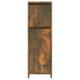 Berkfield Home Stylish Bathroom Cabinet Smoked Oak 30x30x95 cm Engineered Wood in Brown - Size: 30 x 30 x 95 cm - thumbnail 1