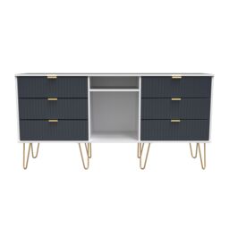 Ready Assembled 2 U Bexley 6 Drawer Sideboard (Ready Assembled) in Dark Blue