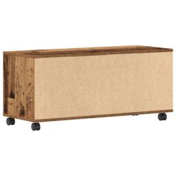 Berkfield Home TV Cabinet Old Wood 90x35x35 cm Engineered Wood in Brown - Size: 90 x 35 x 35 cm - thumbnail 7