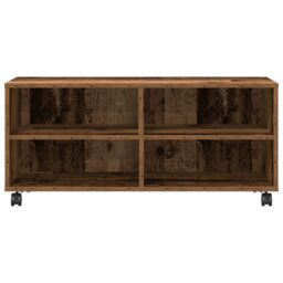 Berkfield Home TV Cabinet Old Wood 90x35x35 cm Engineered Wood in Brown - Size: 90 x 35 x 35 cm - thumbnail 5