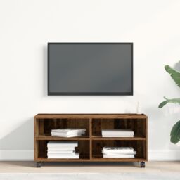 Berkfield Home TV Cabinet Old Wood 90x35x35 cm Engineered Wood in Brown - Size: 90 x 35 x 35 cm - thumbnail 4