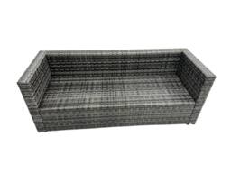Fimous Rattan Dining Table Sofa Set with 4 Stools Outdoor 12 Seat in Dark Grey - thumbnail 5