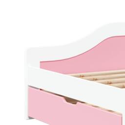 Berkfield Home Beautiful Day Bed with 2 Drawers without Mattress IRUN White&Pink in Pink - thumbnail 9