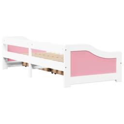 Berkfield Home Beautiful Day Bed with 2 Drawers without Mattress IRUN White&Pink in Pink - thumbnail 8