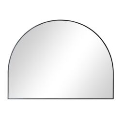 Melody Maison Large Black Arched Wall Mirror 90cm X 120cm - Size: 90 cm X 120 cm - thumbnail 1