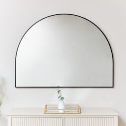 Melody Maison Large Black Arched Wall Mirror 90cm X 120cm - Size: 90 cm X 120 cm - thumbnail 6