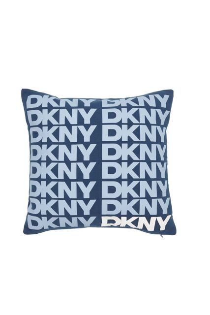 DKNY ' Logo' Cotton Cushion in Blue - Size: 45 cm x 45 cm - image 1