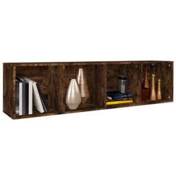 Berkfield Home Book Cabinet/TV Cabinet Smoked Oak 36x30x143 cm Engineered Wood in Brown - Size: 36 x 30 x 143 cm - thumbnail 4