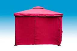 Shatchi Red Gazebo with Nets Aluminium Frame & Powder coated Steel Roof, 3x3x2.75m - thumbnail 7