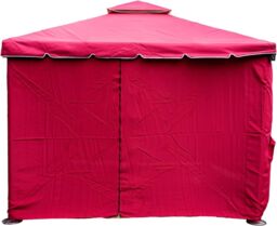 Shatchi Red Gazebo with Nets Aluminium Frame & Powder coated Steel Roof, 3x3x2.75m - thumbnail 6