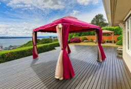 Shatchi Red Gazebo with Nets Aluminium Frame & Powder coated Steel Roof, 3x3x2.75m - thumbnail 5