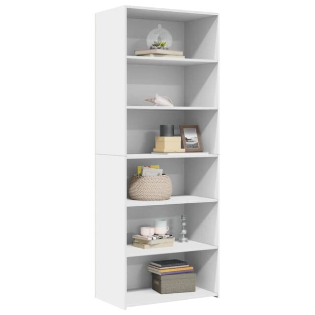 Berkfield Home Highboard White 70x41x185 cm Engineered Wood - Size: 70 x 41 x 185 cm - image 1