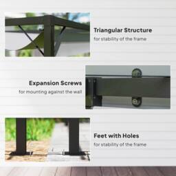 Matteo Grey 3x3m Retractable Pergola with Sliding Canopy - Garden Gazebo - thumbnail 6