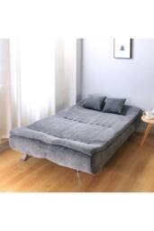 Living and Home 2-Seat Convertibles Sofa Bed with Cushions in Grey - thumbnail 5