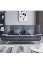 Living and Home 2-Seat Convertibles Sofa Bed with Cushions in Grey