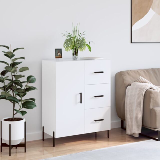 Berkfield Home Sideboard High Gloss White 69.5x34x90 cm Engineered Wood - image 1