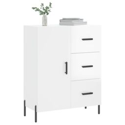 Berkfield Home Sideboard High Gloss White 69.5x34x90 cm Engineered Wood - thumbnail 3