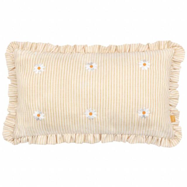 Furn Les Fleurs Embroidered Ruffle Cushion - Size: 30 cm x 50 cm - image 1