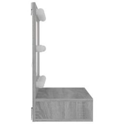 Berkfield Home Mirror Cabinet with LED Grey Sonoma 60x31.5x62 cm - thumbnail 6