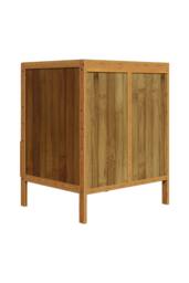 Living and Home Modern Minimalist Style Nightstand Bedside Table with Drawer in Brown - thumbnail 6
