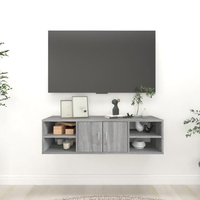 Berkfield Home Wall Shelf Grey Sonoma 102x30x29 cm Engineered Wood - Size: 102 x 30 x 29 cm - image 1