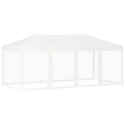 Berkfield Home Folding Party Tent with Sidewalls White 3x6 m - thumbnail 2