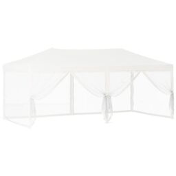 Berkfield Home Folding Party Tent with Sidewalls White 3x6 m - thumbnail 6